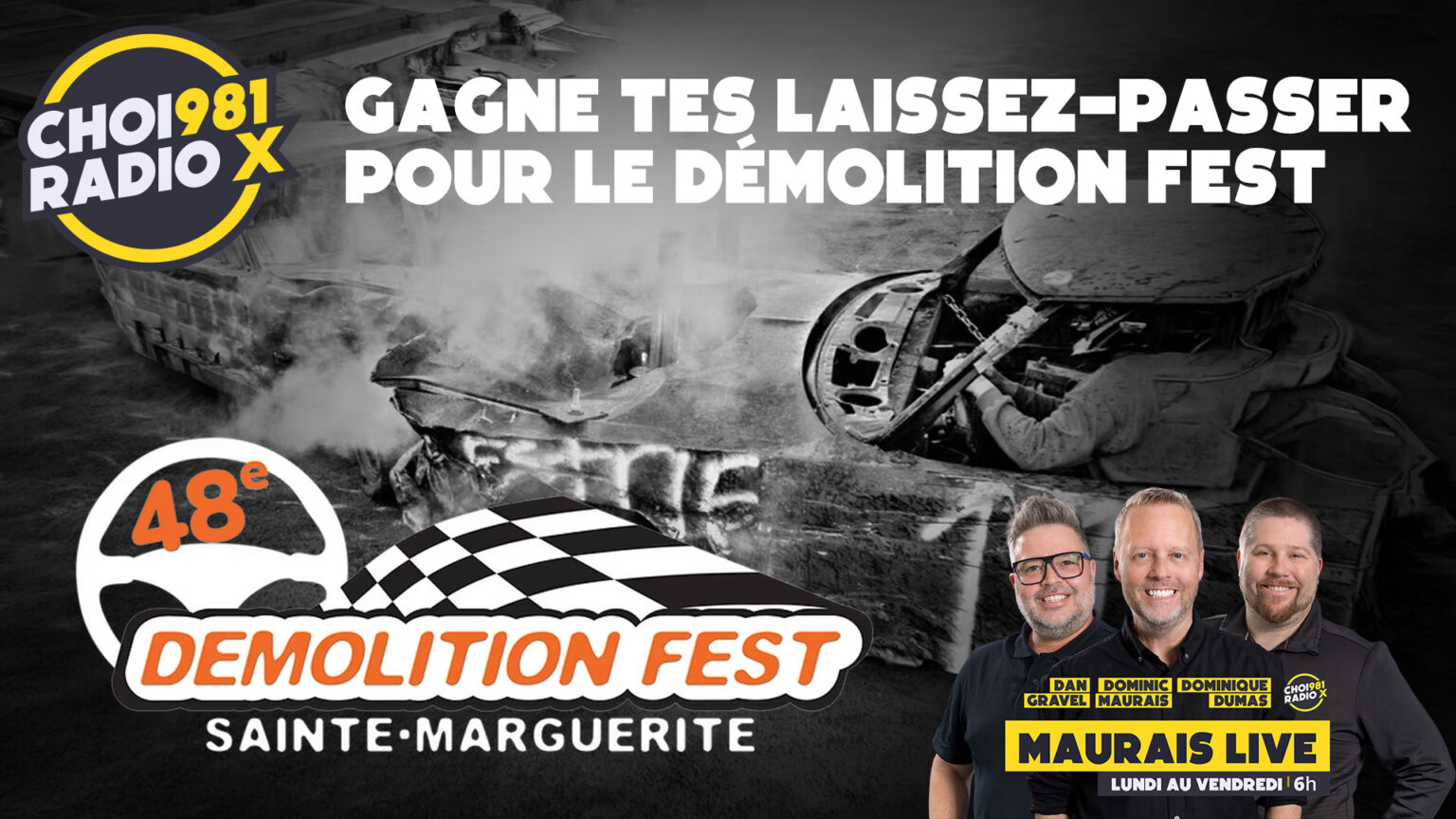 Gagne tes laissez-passer pour le Démolition Fest - Radio X