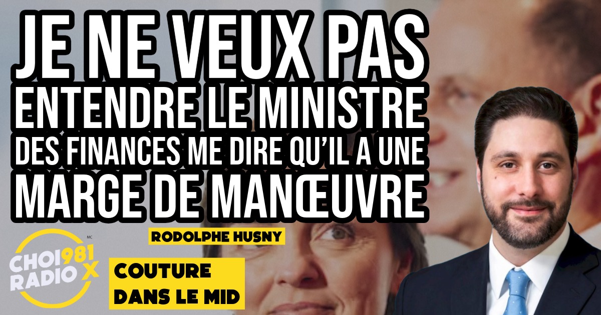 Je ne veux pas entendre le ministre des Finances me dire qu’il a une marge de manœuvre. episode artwork