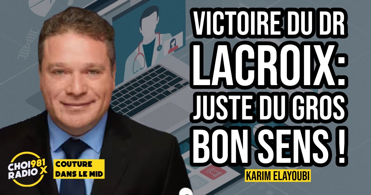 Victoire du Dr Lacroix : juste du gros bon sens ! episode artwork