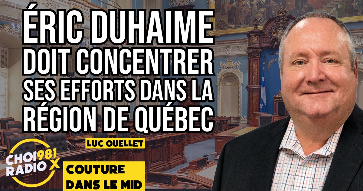 Éric Duhaime doit concentrer ses efforts dans la région de Québec episode artwork
